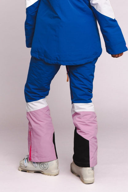 1080 Women's Ski & Snowboard Pant - Pastel Pink, White & Blue - OOSC Clothing