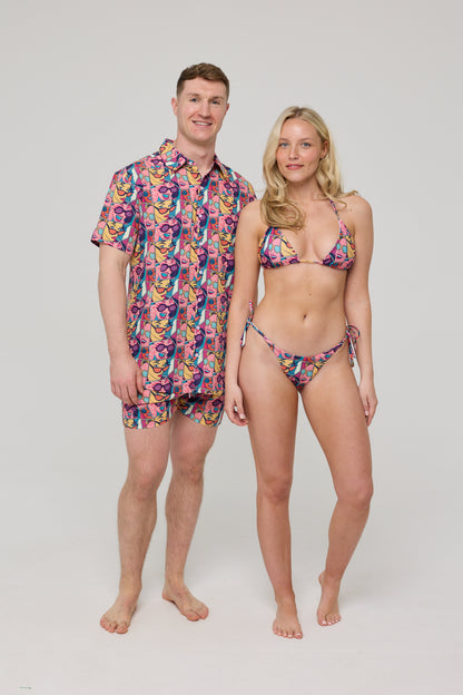 Comic Book Candy Triangle Bikini Top