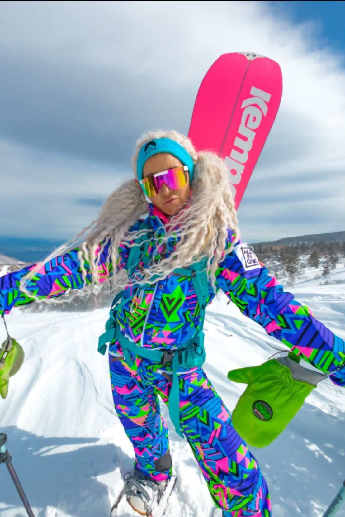 Holographic ski suit best sale