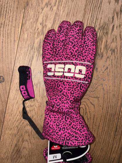 1987 PrimaLoft® V2 Ski & Snowboard Gloves - Pink Leopard - OOSC Clothing
