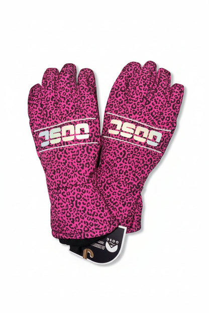 1987 PrimaLoft® V2 Ski & Snowboard Gloves - Pink Leopard - OOSC Clothing