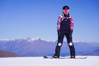 Yeh Girl Ski & Snowboard Bib Pant - Katie Ormerod Black Stars Signature line
