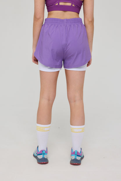 Elite 2 in 1 Running Shorts - Purple