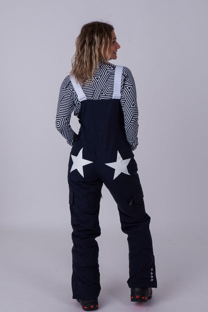 Yeh Girl Ski & Snowboard Bib Pant - Katie Ormerod Black Stars Signature line