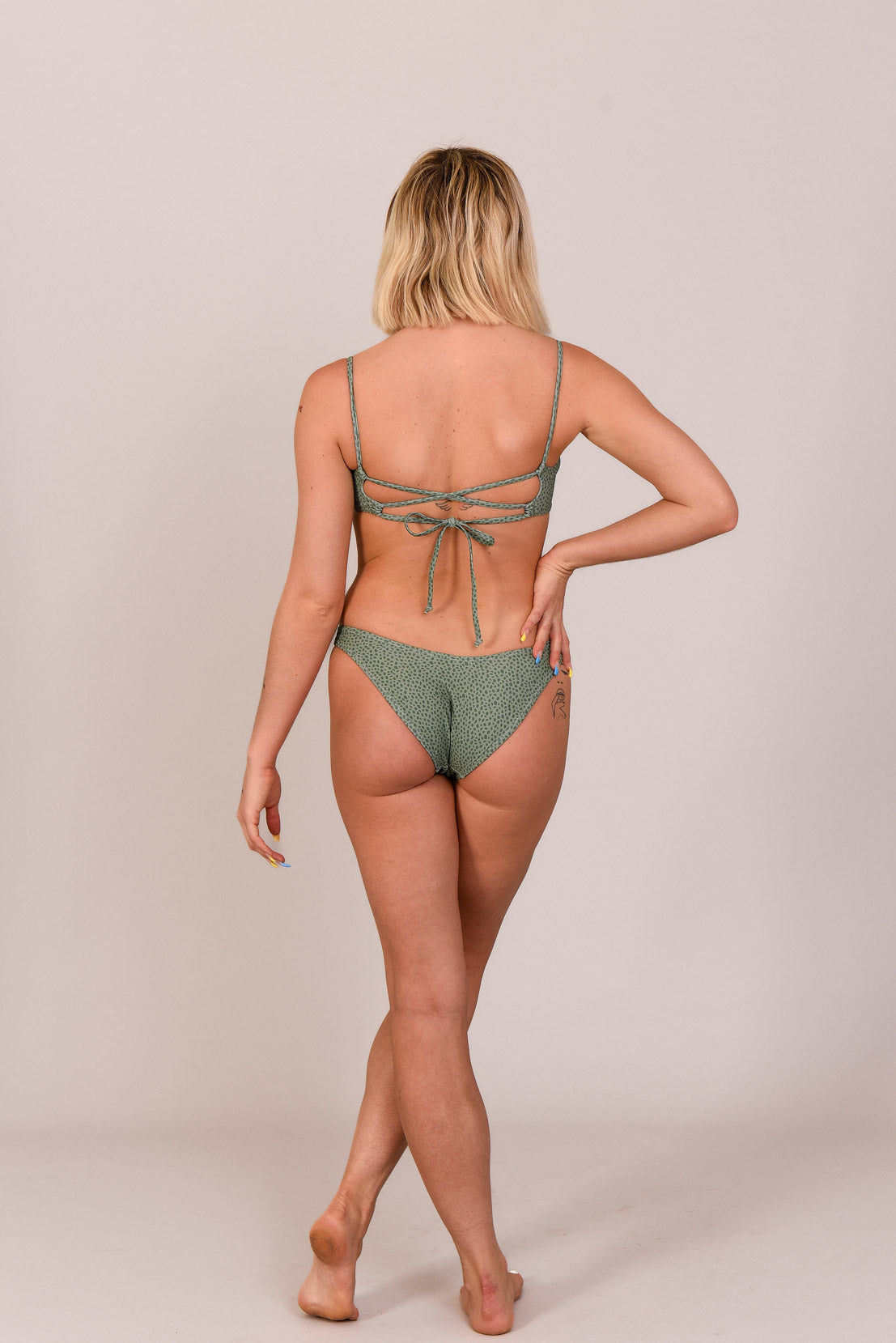 Sahara Sage Lace up Crop Bikini Top