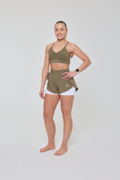 Medium Support Infinite Sports Bra - Khaki