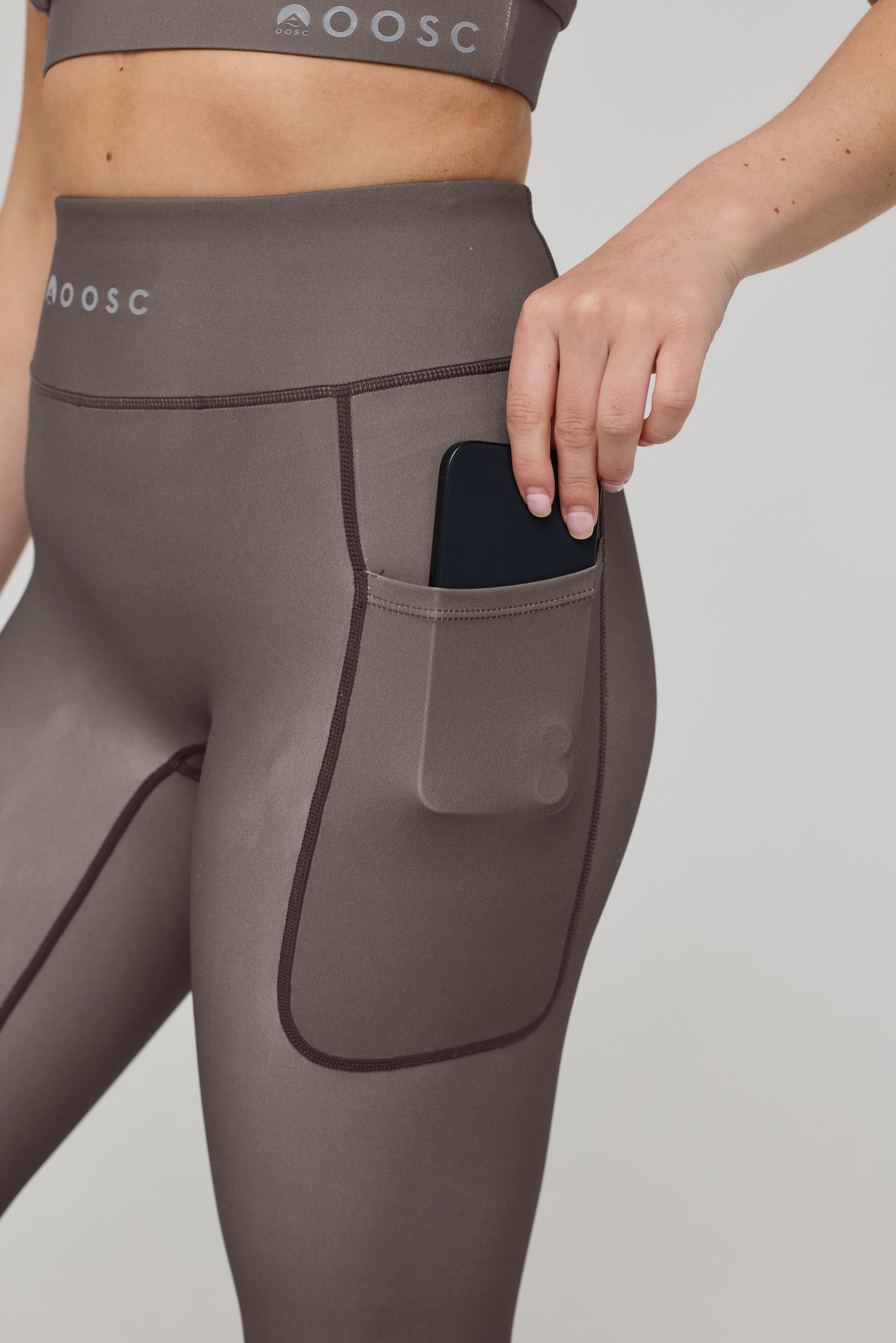 Infinite High Waisted Leggings - Khaki