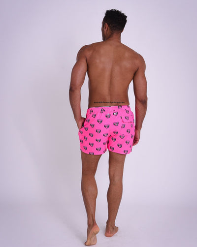 Baewatch Neon Pink Men's Swim Shorts