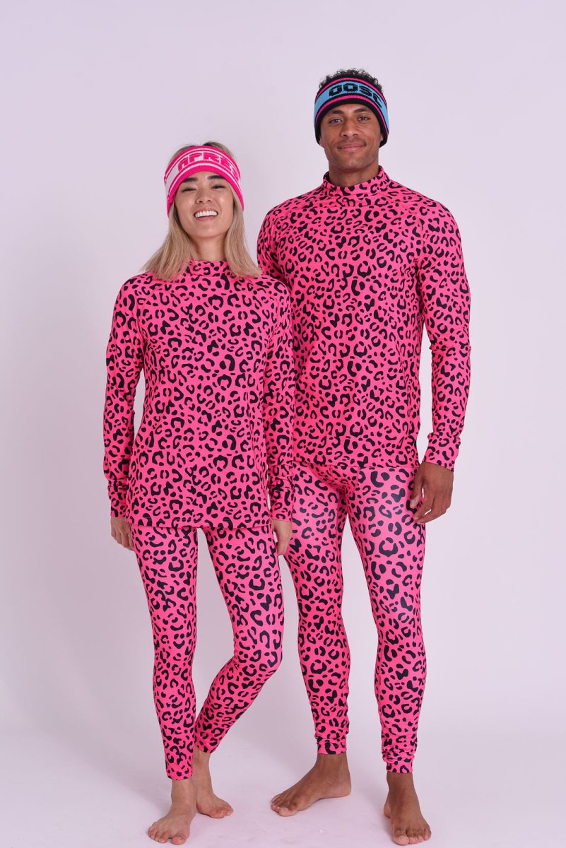 Baselayer Leggings - Hotel California Pink Leopard Women's - OOSC Clothing