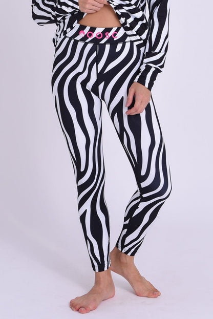 Baselayer Leggings - Hotel California Zebra Print Women's - OOSC Clothing