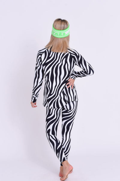 Baselayer Leggings - Hotel California Zebra Print Women's - OOSC Clothing