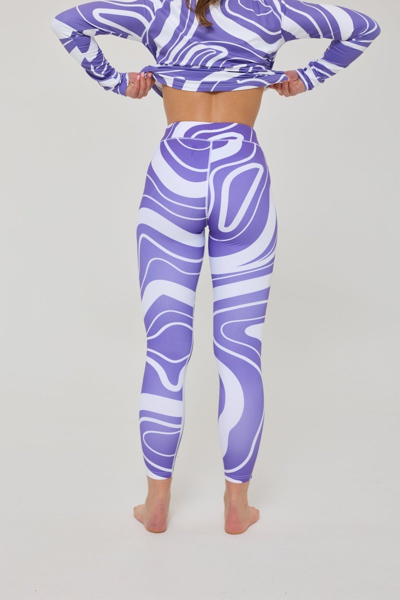 Baselayer Leggings - Purple Swirl Women's - OOSC Clothing