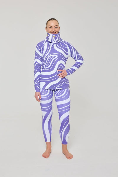Baselayer Leggings - Purple Swirl Women's - OOSC Clothing