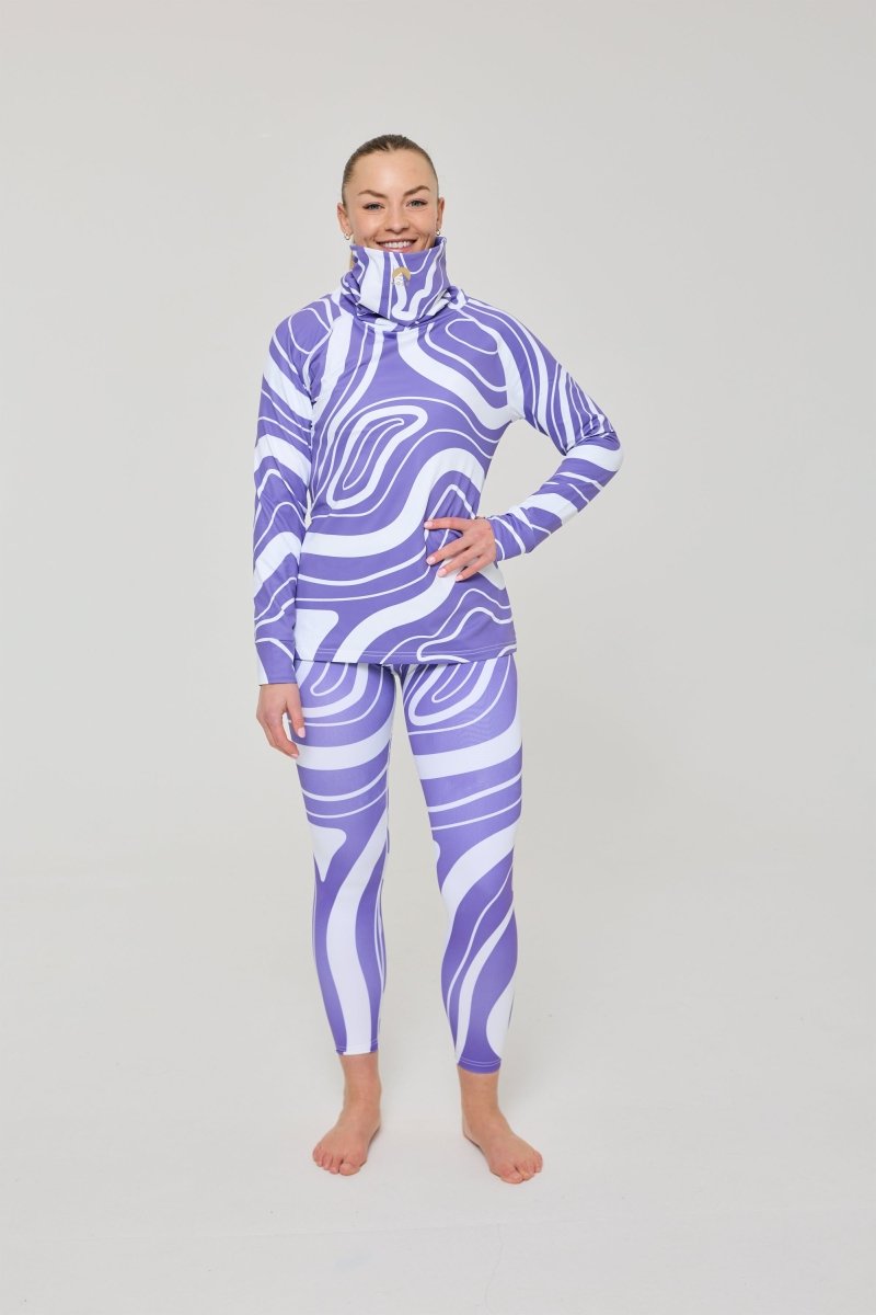 Baselayer Leggings - Purple Swirl Women's - OOSC Clothing