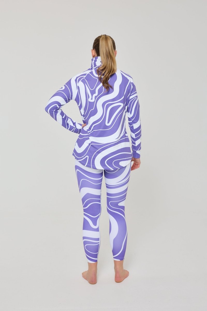Baselayer Leggings - Purple Swirl Women's - OOSC Clothing