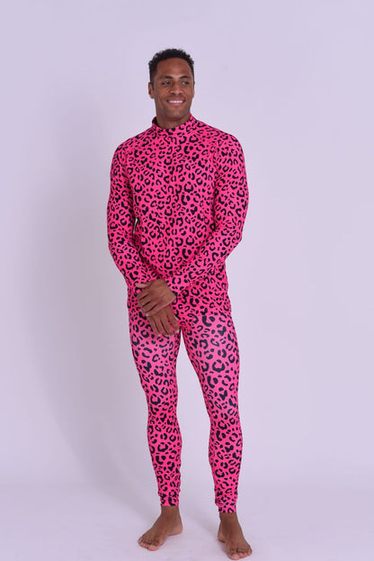 Baselayer Top - Hotel California Pink Leopard Men's - OOSC Clothing