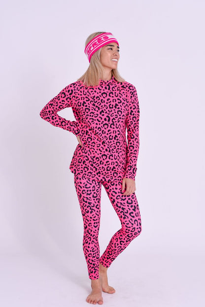 Baselayer Top - Hotel California Pink Leopard Women's - OOSC Clothing