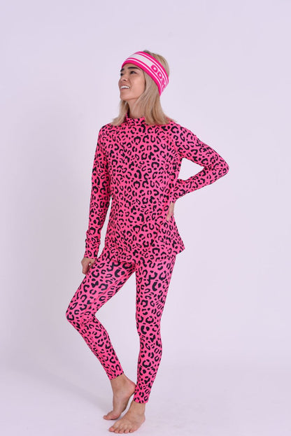 Baselayer Top - Hotel California Pink Leopard Women's - OOSC Clothing