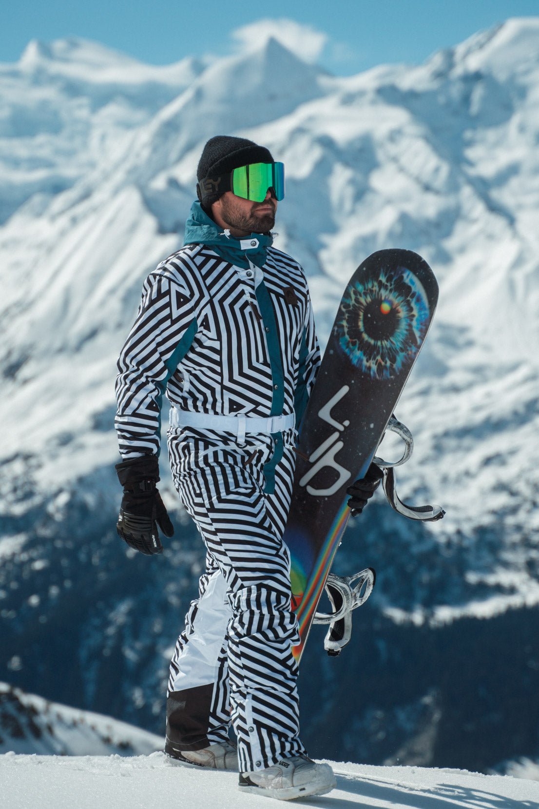 Fall Line Black White Men s Ski Suit OOSC Clothing