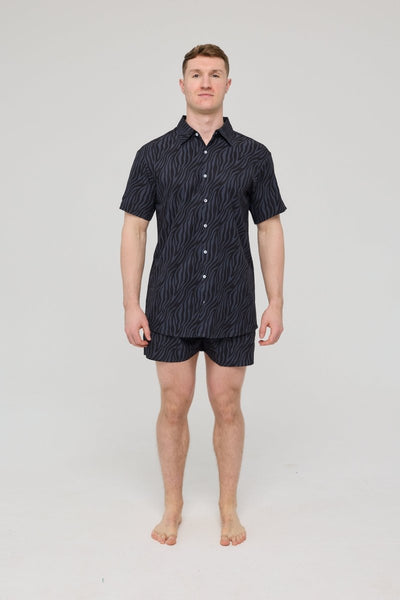 Black Tiger Men's Short Sleeve Shirt - OOSC Clothing