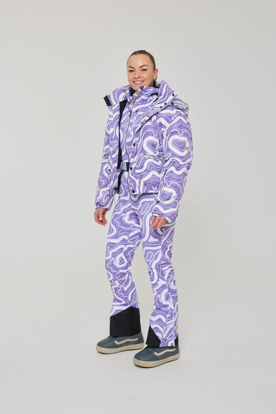 Chic Puffer Jacket - Amethyst Wave - OOSC Clothing