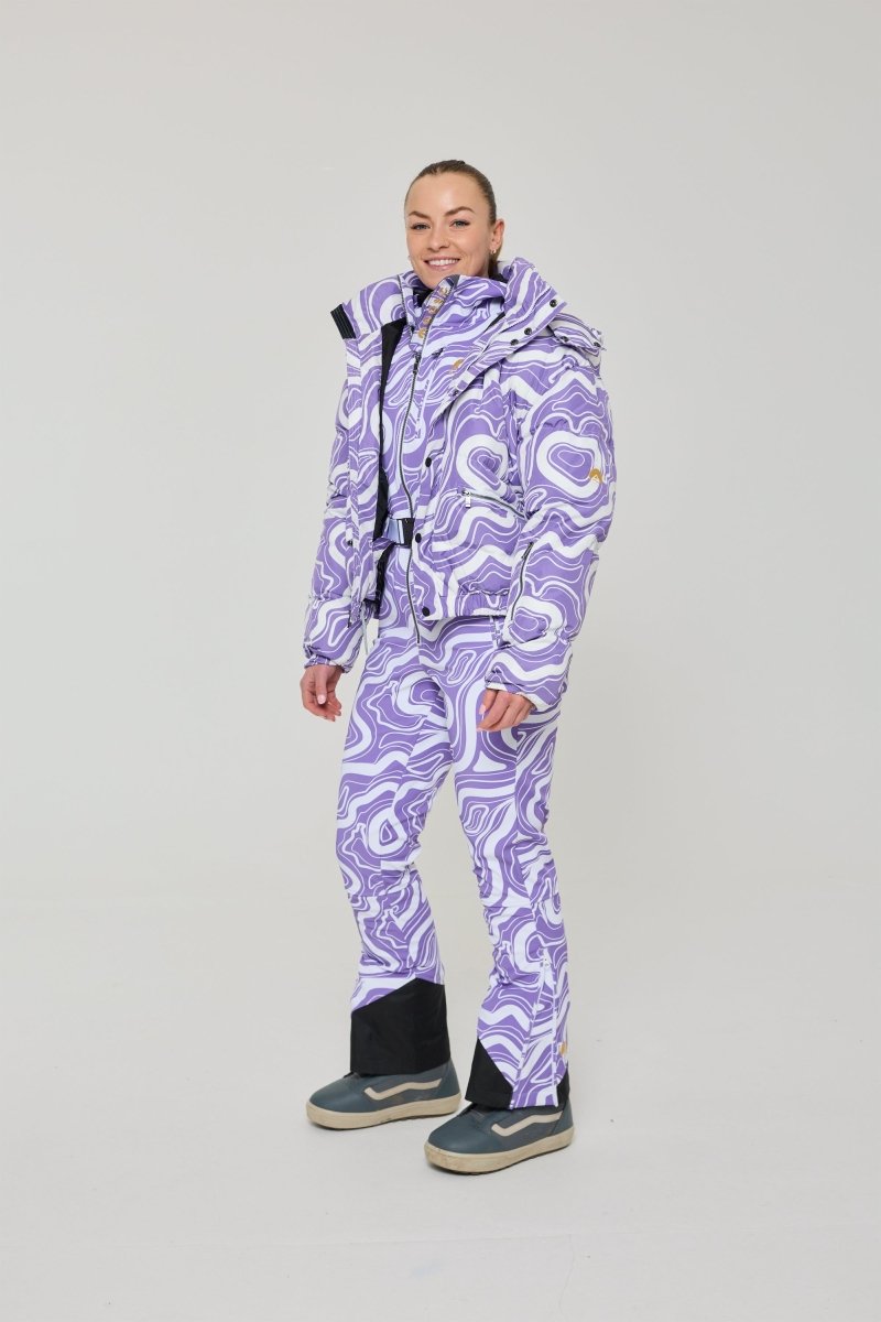 Chic Puffer Jacket - Amethyst Wave - OOSC Clothing