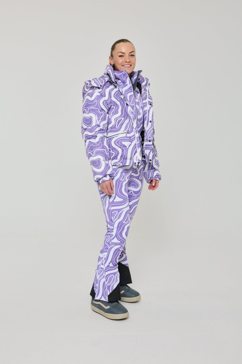Chic Puffer Jacket - Amethyst Wave - OOSC Clothing