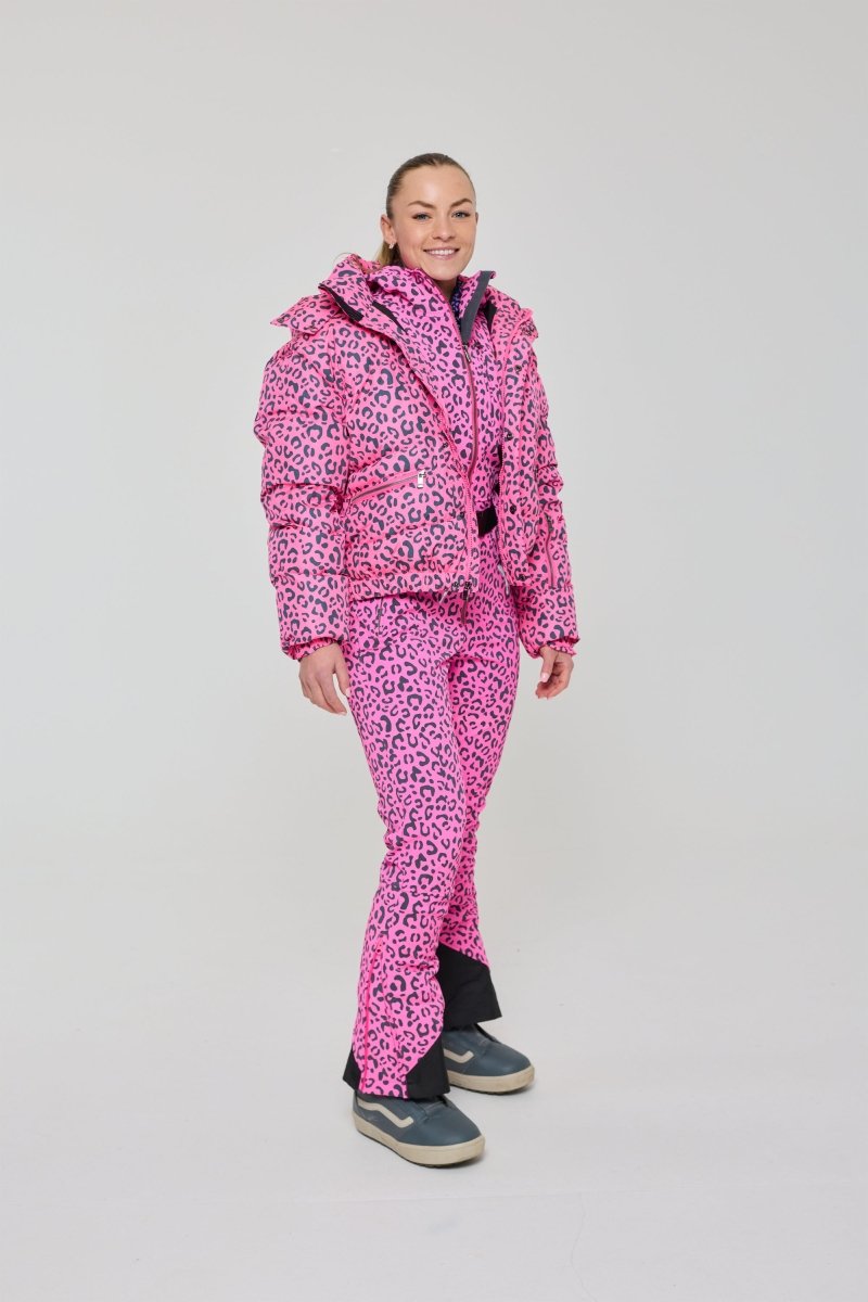 Chic Puffer Jacket - Rosé Leopard - OOSC Clothing