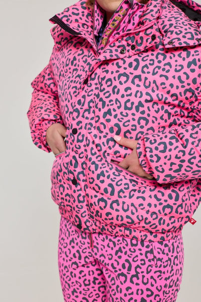 Chic Puffer Jacket - Rosé Leopard - OOSC Clothing