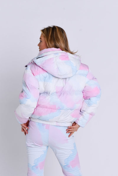 Chic Puffer Jacket - Watercolour - OOSC Clothing
