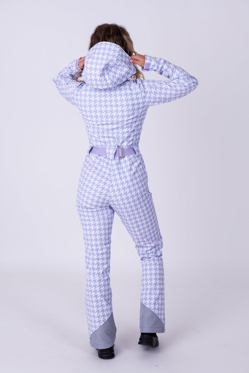 Chic Ski Suit - Purple Houndstooth - OOSC Clothing