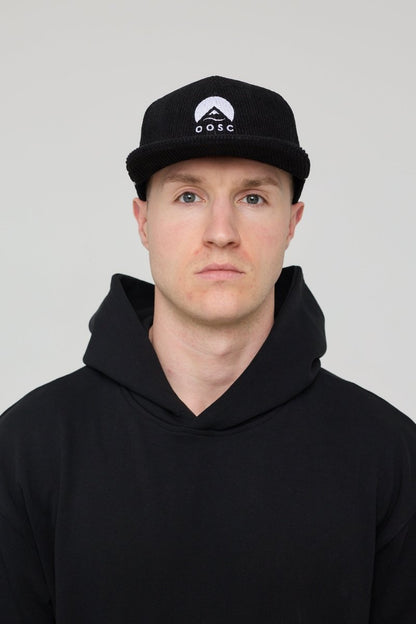 Classic Corduroy Cap - Black - OOSC Clothing