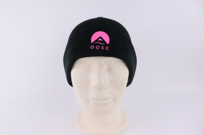 Classique Beanie - Black with Pink Logo - OOSC Clothing