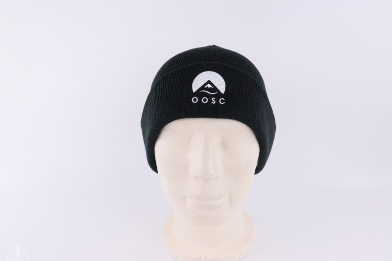 Classique Beanie - Black with White Logo - OOSC Clothing