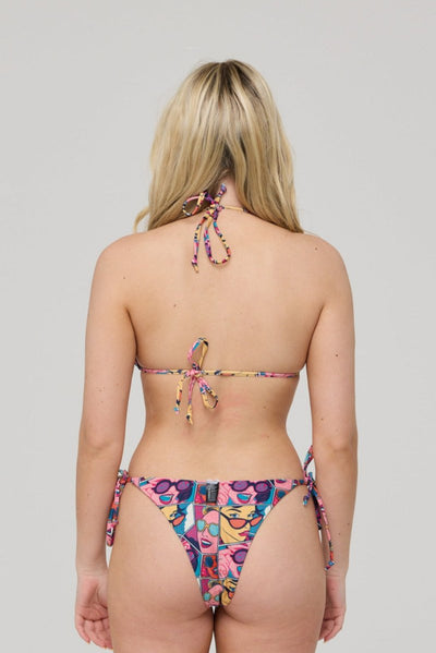 Comic Book Candy Triangle Bikini Top - OOSC Clothing