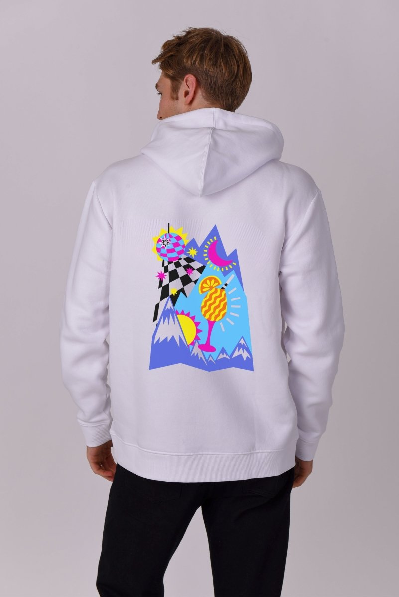 Day To Night Hoodie - White - OOSC Clothing