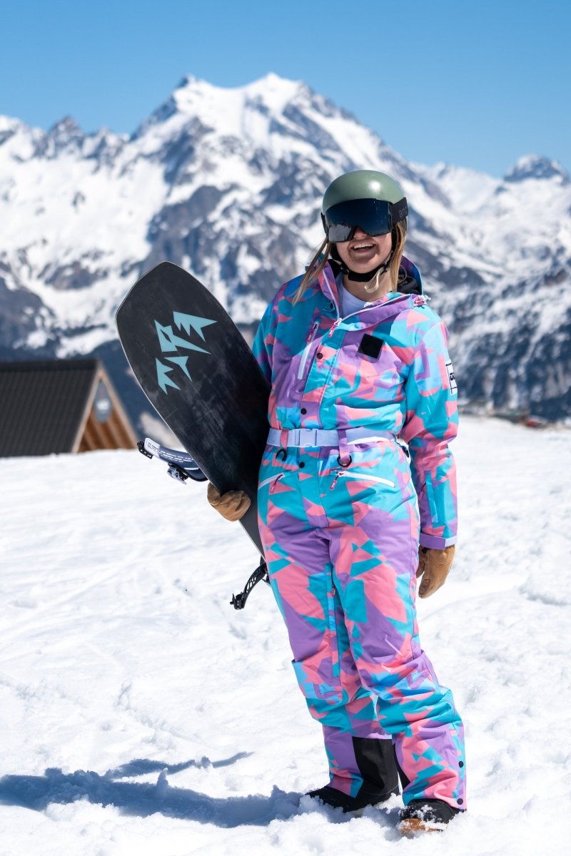 Del Mar Shaped Women's Ski Suit | Pastel Purple Pink Blue | OOSC