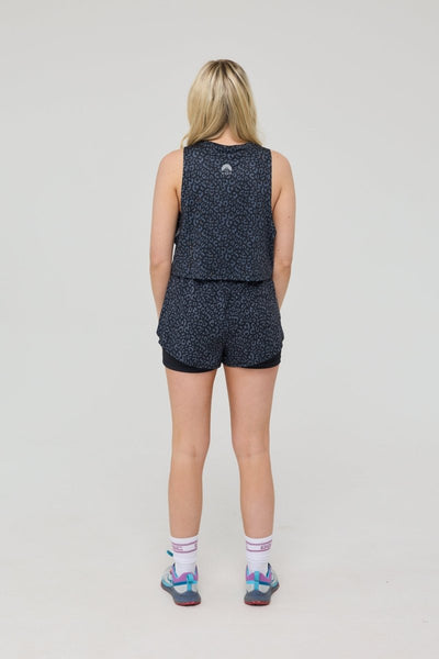 Elite 2 in 1 Running Shorts - Black Leopard - OOSC Clothing