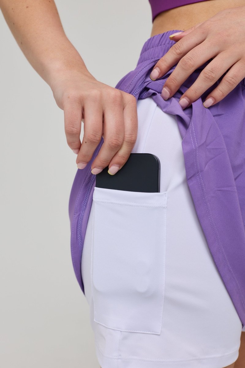 Elite 2 in 1 Running Shorts - Purple - OOSC Clothing