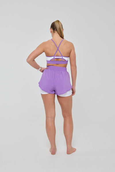 Elite 2 in 1 Running Shorts - Purple - OOSC Clothing
