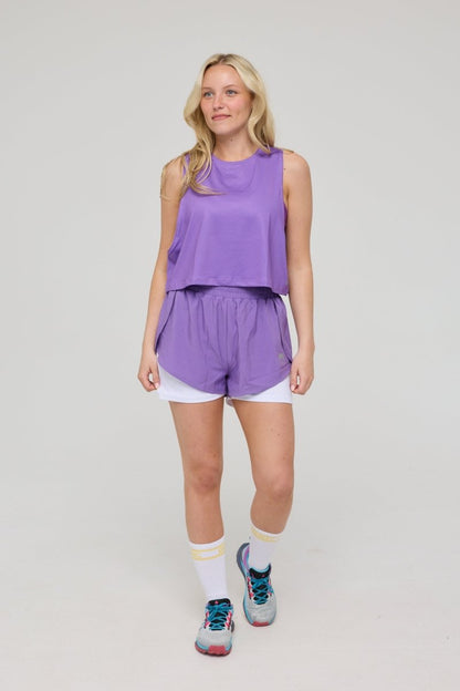 Elite 2 in 1 Running Shorts - Purple - OOSC Clothing