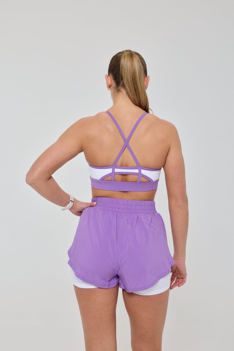 Elite 2 in 1 Running Shorts - Purple - OOSC Clothing