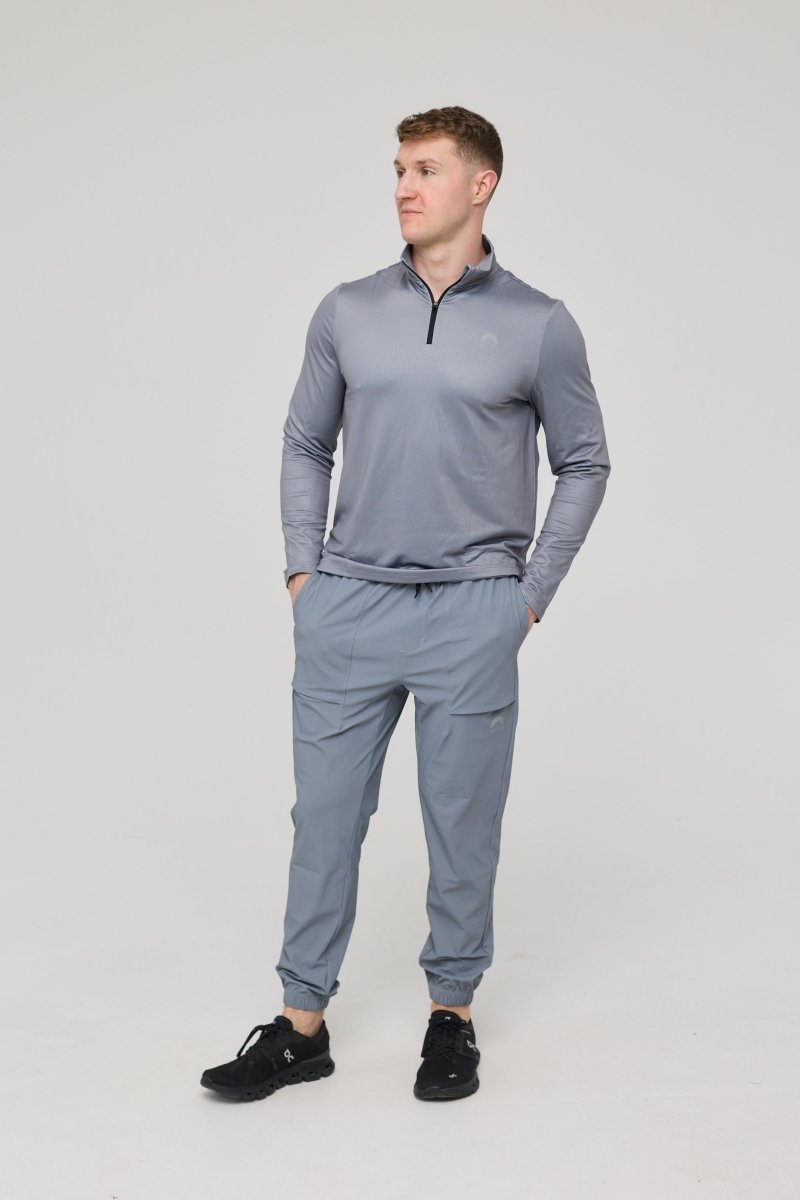Elite Activewear 1/4 Zip Top - Grey - OOSC Clothing