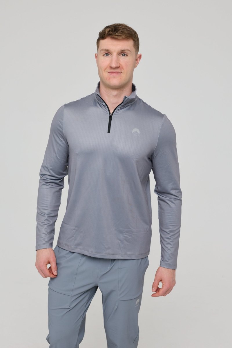 Elite Activewear 1/4 Zip Top - Grey - OOSC Clothing
