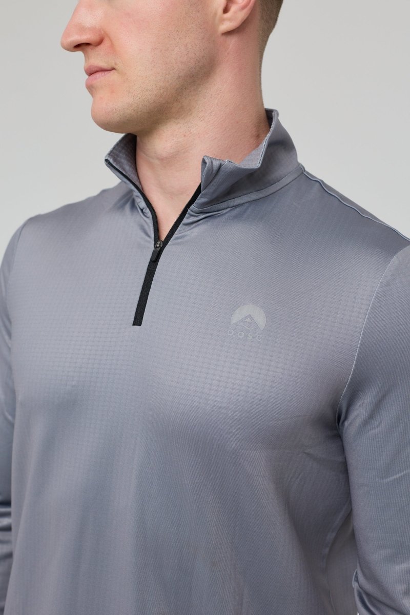 Elite Activewear 1/4 Zip Top - Grey - OOSC Clothing
