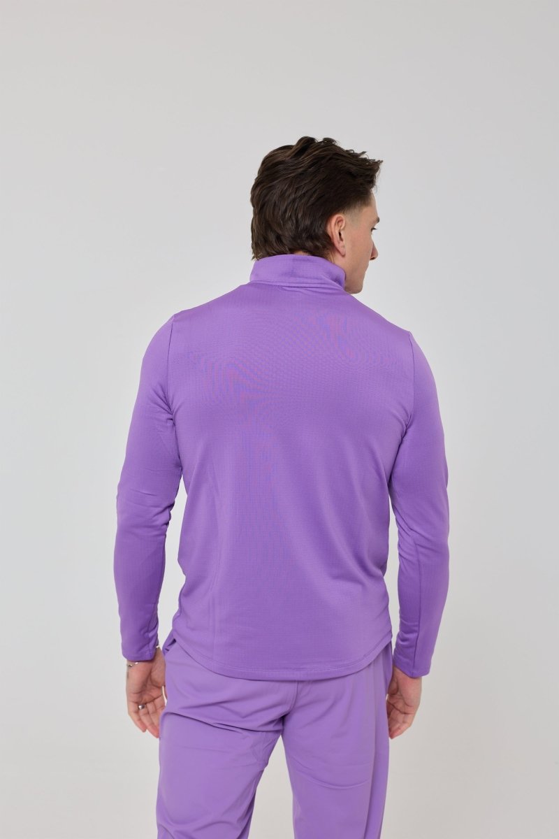 Mens midweight Gym / Training 1/4 zip top (Purple) – OOSC Clothing