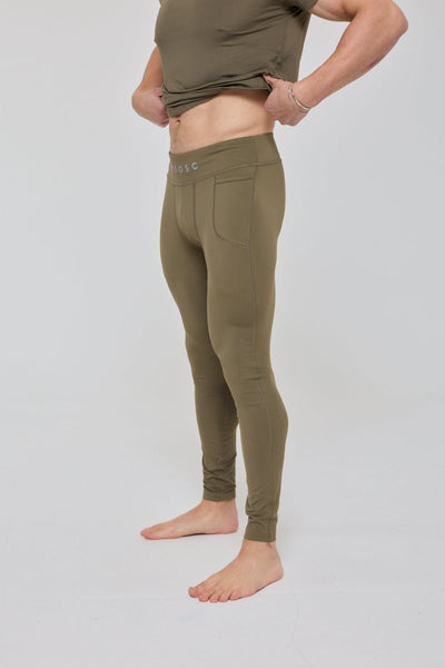 Elite Activewear Leggings - Khaki - OOSC Clothing