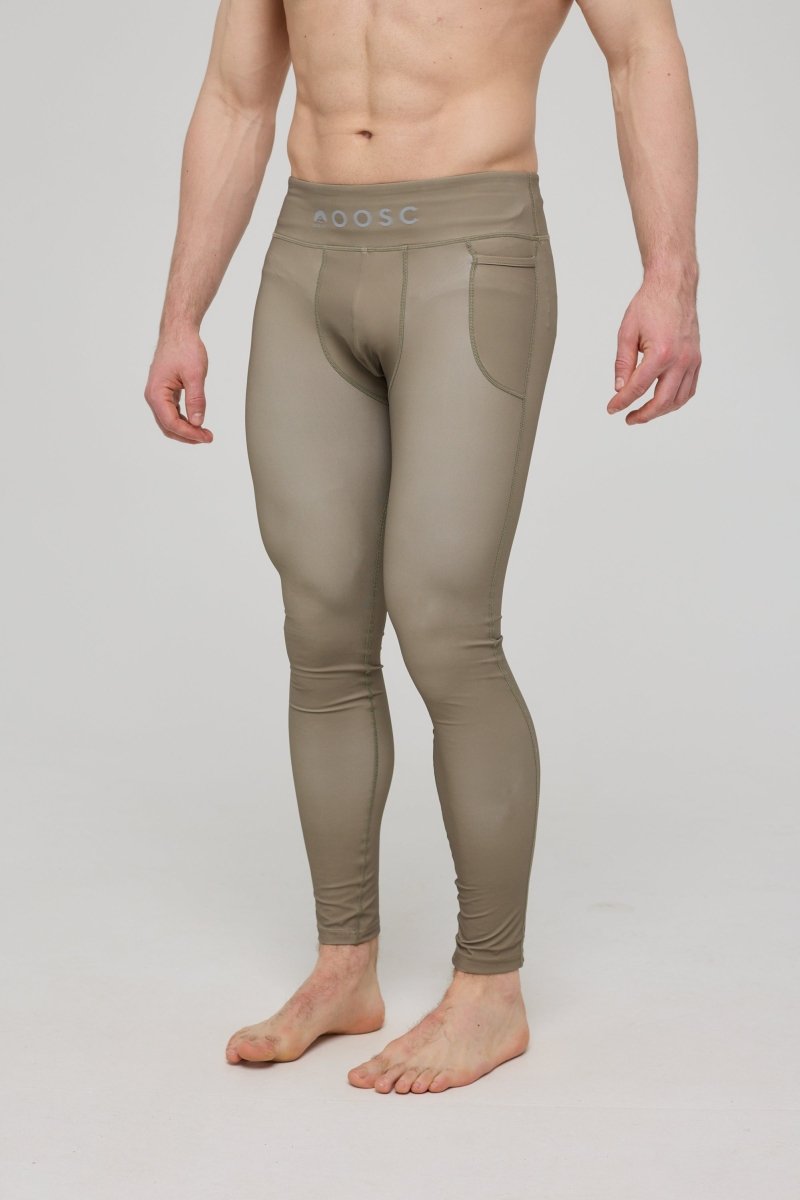 Elite Activewear Leggings - Khaki - OOSC Clothing