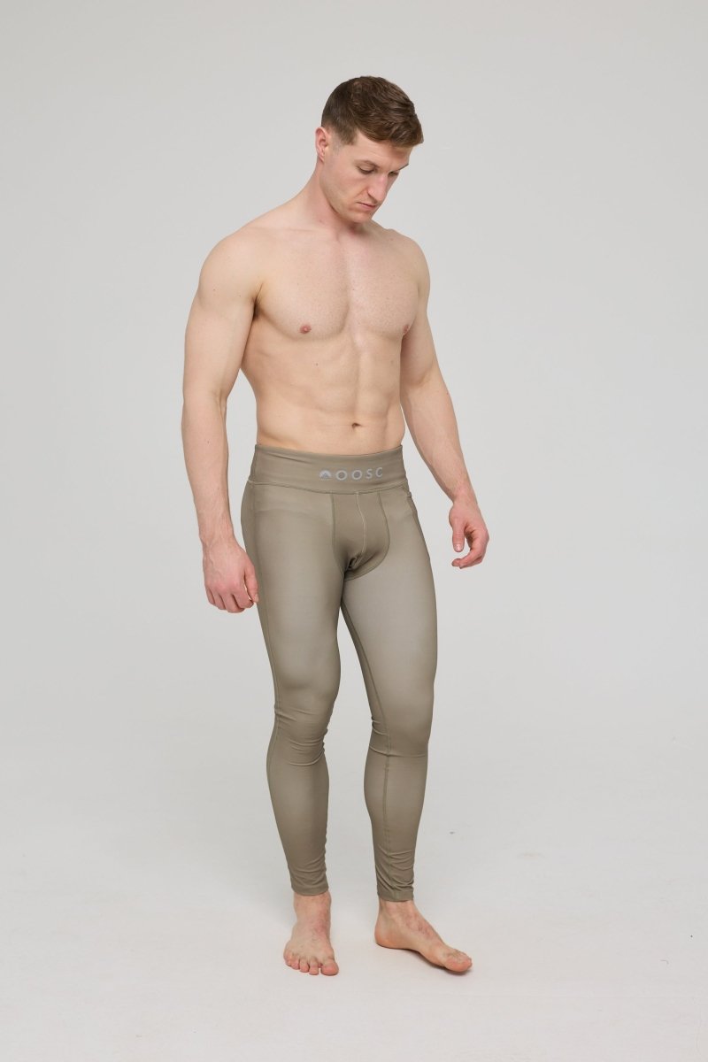 Elite Activewear Leggings - Khaki - OOSC Clothing