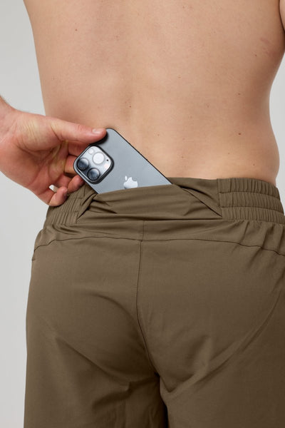 Elite Activewear Shorts - Khaki - OOSC Clothing